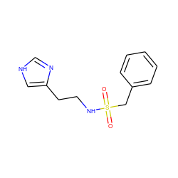 O=S(=O)(Cc1ccccc1)NCCc1c[nH]cn1 ZINC000006622717