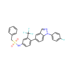 O=S(=O)(Cc1ccccc1)Nc1ccc(-c2ccc3c(cnn3-c3ccc(F)cc3)c2)c(C(F)(F)F)c1 ZINC000049778018