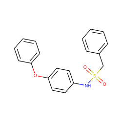 O=S(=O)(Cc1ccccc1)Nc1ccc(Oc2ccccc2)cc1 ZINC000007417721