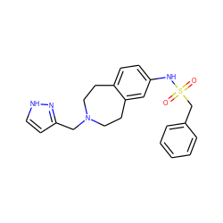 O=S(=O)(Cc1ccccc1)Nc1ccc2c(c1)CCN(Cc1cc[nH]n1)CC2 ZINC000049037582