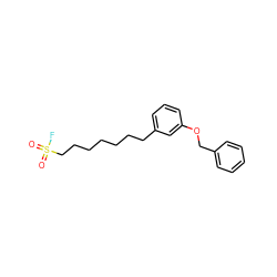 O=S(=O)(F)CCCCCCCc1cccc(OCc2ccccc2)c1 ZINC000095573818