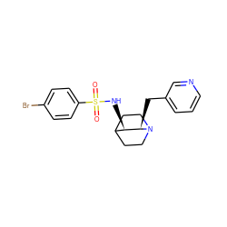 O=S(=O)(N[C@@H]1C2CCN(CC2)[C@@H]1Cc1cccnc1)c1ccc(Br)cc1 ZINC000028523856