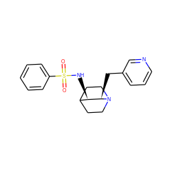 O=S(=O)(N[C@@H]1C2CCN(CC2)[C@@H]1Cc1cccnc1)c1ccccc1 ZINC000028478072