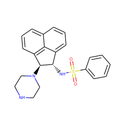 O=S(=O)(N[C@H]1c2cccc3cccc(c23)[C@@H]1N1CCNCC1)c1ccccc1 ZINC000019810987