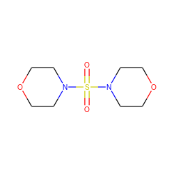 O=S(=O)(N1CCOCC1)N1CCOCC1 ZINC000000374273