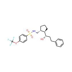 O=S(=O)(NC[C@@H]1CCC[C@H]1[C@@H](O)CCc1ccccc1)c1ccc(OC(F)(F)F)cc1 ZINC000028571087