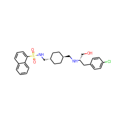 O=S(=O)(NC[C@H]1CC[C@H](CN[C@H](CO)Cc2ccc(Cl)cc2)CC1)c1cccc2ccccc12 ZINC000253701891