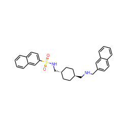 O=S(=O)(NC[C@H]1CC[C@H](CNCc2ccc3ccccc3c2)CC1)c1ccc2ccccc2c1 ZINC000253636480