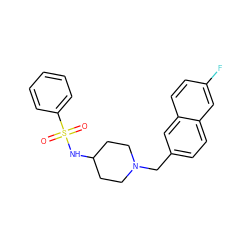 O=S(=O)(NC1CCN(Cc2ccc3cc(F)ccc3c2)CC1)c1ccccc1 ZINC000029123569