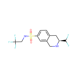 O=S(=O)(NCC(F)(F)F)c1ccc2c(c1)CN[C@H](C(F)F)C2 ZINC000013686893