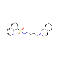 O=S(=O)(NCCCCN1CC[C@@H]2CCCC[C@@H]2C1)c1cccc2cccnc12 ZINC000073168438