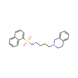 O=S(=O)(NCCCCN1CCc2ccccc2C1)c1cccc2ccccc12 ZINC000035816379