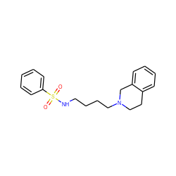 O=S(=O)(NCCCCN1CCc2ccccc2C1)c1ccccc1 ZINC000038224001