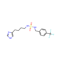 O=S(=O)(NCCCCc1c[nH]cn1)NCc1ccc(C(F)(F)F)cc1 ZINC000001895076