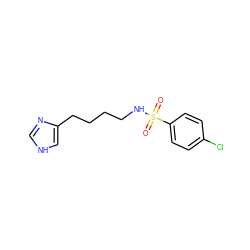 O=S(=O)(NCCCCc1c[nH]cn1)c1ccc(Cl)cc1 ZINC000026271628