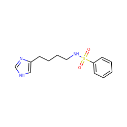 O=S(=O)(NCCCCc1c[nH]cn1)c1ccccc1 ZINC000026267374