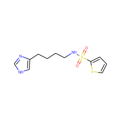 O=S(=O)(NCCCCc1c[nH]cn1)c1cccs1 ZINC000026256752