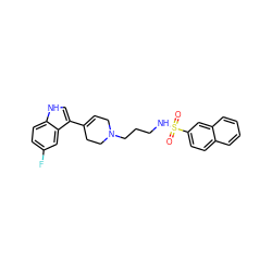 O=S(=O)(NCCCN1CC=C(c2c[nH]c3ccc(F)cc23)CC1)c1ccc2ccccc2c1 ZINC001772572016