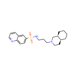 O=S(=O)(NCCCN1CC[C@@H]2CCCC[C@@H]2C1)c1ccc2ncccc2c1 ZINC000073169104