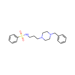 O=S(=O)(NCCCN1CCN(Cc2ccccc2)CC1)c1ccccc1 ZINC000029231225