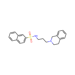 O=S(=O)(NCCCN1CCc2ccccc2C1)c1ccc2ccccc2c1 ZINC000072437176