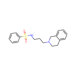 O=S(=O)(NCCCN1CCc2ccccc2C1)c1ccccc1 ZINC000043104959