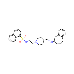 O=S(=O)(NCCN1CCC(CN[C@@H]2CCCc3ccccc3C2)CC1)c1cccc2ccccc12 ZINC000013439451