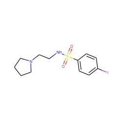 O=S(=O)(NCCN1CCCC1)c1ccc(I)cc1 ZINC000013780033