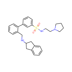 O=S(=O)(NCCN1CCCC1)c1cccc(-c2ccccc2CNC2Cc3ccccc3C2)c1 ZINC000045190892