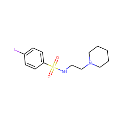 O=S(=O)(NCCN1CCCCC1)c1ccc(I)cc1 ZINC000013780035