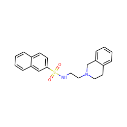 O=S(=O)(NCCN1CCc2ccccc2C1)c1ccc2ccccc2c1 ZINC000012141459