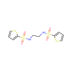 O=S(=O)(NCCNS(=O)(=O)c1cccs1)c1cccs1 ZINC000002492165