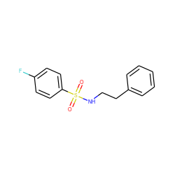 O=S(=O)(NCCc1ccccc1)c1ccc(F)cc1 ZINC000000029199