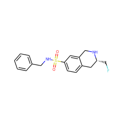 O=S(=O)(NCc1ccccc1)c1ccc2c(c1)CN[C@H](CF)C2 ZINC000013517560