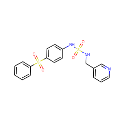 O=S(=O)(NCc1cccnc1)Nc1ccc(S(=O)(=O)c2ccccc2)cc1 ZINC000096271372