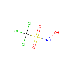 O=S(=O)(NO)C(Cl)(Cl)Cl ZINC000010450202