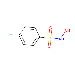 O=S(=O)(NO)c1ccc(F)cc1 ZINC000013813786