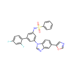 O=S(=O)(Nc1cc(-c2ccc(F)cc2F)cc(-n2cnc3cc(-c4cnco4)ccc32)c1)c1ccccc1 ZINC001772654760