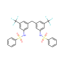 O=S(=O)(Nc1cc(Cc2cc(NS(=O)(=O)c3ccccc3)cc(C(F)(F)F)c2)cc(C(F)(F)F)c1)c1ccccc1 ZINC000008616703