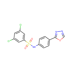 O=S(=O)(Nc1ccc(-c2nnco2)cc1)c1cc(Cl)cc(Cl)c1 ZINC000103290242