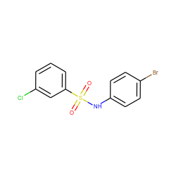 O=S(=O)(Nc1ccc(Br)cc1)c1cccc(Cl)c1 ZINC000007052562