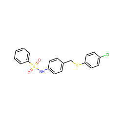 O=S(=O)(Nc1ccc(CSc2ccc(Cl)cc2)cc1)c1ccccc1 ZINC000001575414