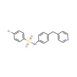 O=S(=O)(Nc1ccc(Cc2ccncc2)cc1)c1ccc(Br)cc1 ZINC000000991957