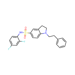 O=S(=O)(Nc1ccc(F)cc1F)c1ccc2c(c1)CCN2CCc1ccccc1 ZINC000473135465