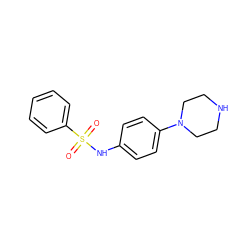 O=S(=O)(Nc1ccc(N2CCNCC2)cc1)c1ccccc1 ZINC000019623212