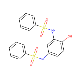 O=S(=O)(Nc1ccc(O)c(NS(=O)(=O)c2ccccc2)c1)c1ccccc1 ZINC000003098679