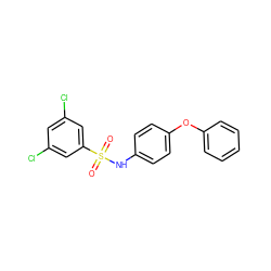 O=S(=O)(Nc1ccc(Oc2ccccc2)cc1)c1cc(Cl)cc(Cl)c1 ZINC001772633629