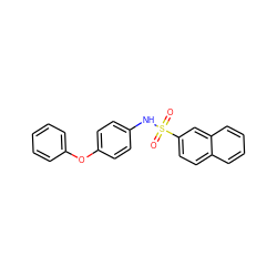 O=S(=O)(Nc1ccc(Oc2ccccc2)cc1)c1ccc2ccccc2c1 ZINC000004148009