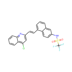 O=S(=O)(Nc1ccc2c(/C=C/c3cc(Cl)c4ccccc4n3)cccc2c1)C(F)(F)F ZINC000013560080