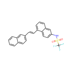 O=S(=O)(Nc1ccc2c(/C=C/c3ccc4ccccc4c3)cccc2c1)C(F)(F)F ZINC000013560085